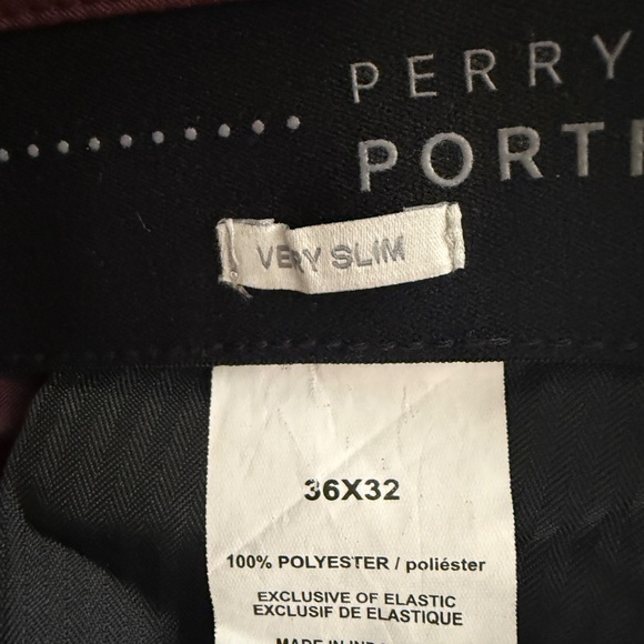 Perry Ellis Portfolio Very Slim Burgundy 36x32 - Picture 10 of 12